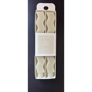 Room Essentials Wavy Taper Candles Set of 2 10” Pistachio Green NEW‎